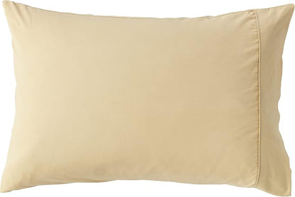 Sweet Home Collection 7 Piece Comforter Set Bag Solid Color All Season Soft Down Alternative Blanket & Luxurious Microfiber Bed Sheets, Camel, Queen