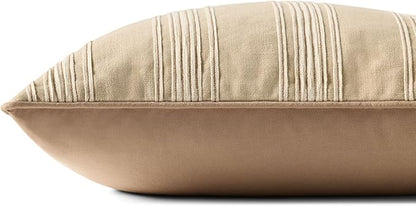 Loloi Chris Loves Julia Verona Collection PCJ0033 Natural 22'' x 22'' Cover w/Down Pillow