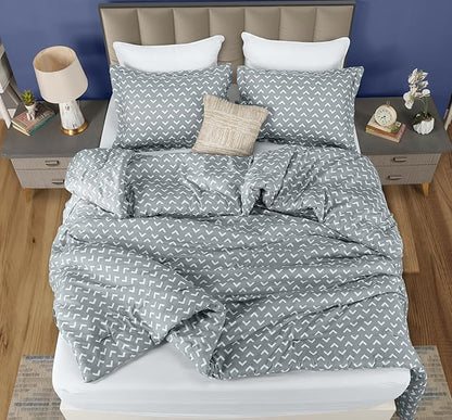 King Comforter Set 3 Piece Arrow White by Utopia Bedding Printed Comforters King Size Bedding Comforters Set Down Alternative Soft Bed Set 1 Comforter(90 x 102 inches) 2 Pillow Shams(20 x 36 inches)