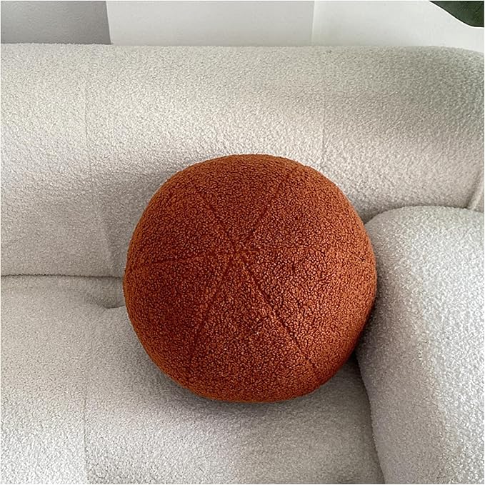 Caramel Ball Shaped Plush Pillow,Cute Soft Waist Rest Cushion,Home Decorative Throw Pillow Used to Add Comfort and Style to A Couch,Sofa,Or Living Room.