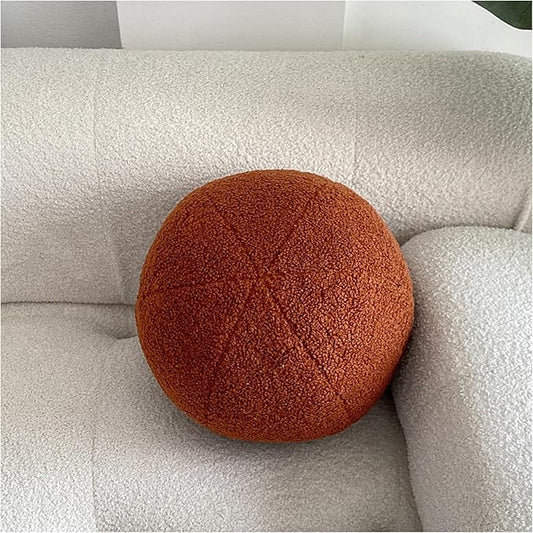 Caramel Ball Shaped Plush Pillow,Cute Soft Waist Rest Cushion,Home Decorative Throw Pillow Used to Add Comfort and Style to A Couch,Sofa,Or Living Room.