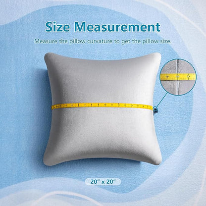 AM AEROMAX 20 ×20 Pillow Insert (Pack of 2) Memory Foam Throw Pillow Insert Sham Square for Decorative Cushion Bed Couch Sofa Without Deform After Longtime Use(Grey)