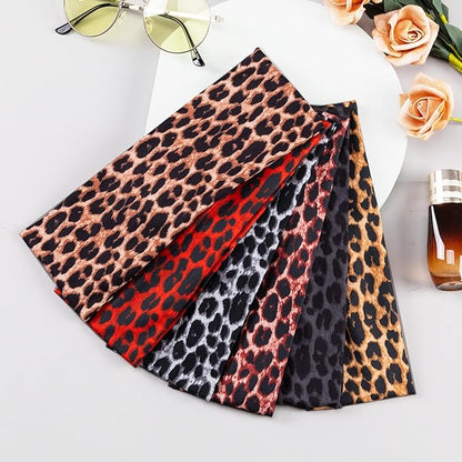 Headbands for Women Trendy Leopard Wide Head Bands for Women's Hair Non Slip Wraps Elastic Stretchy Cheetah Bandanas Workout Fashion Hair Accessories Birthday Gifts for Valentines 6PCS