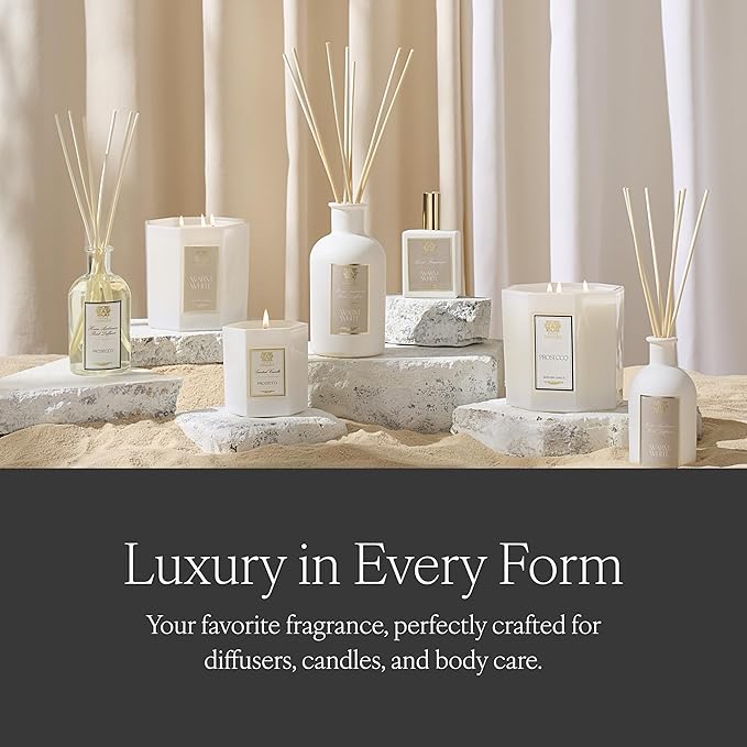 Antica Farmacista Holiday Home Ambiance Diffuser - Long-Lasting Reed Scent Diffuser - Luxury Room Freshener Gift - Prosecco Black, 33.8 fl oz