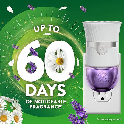 Air Wick Plug in Scented Oil Refill, 10ct, Lavender & Chamomile, Air Freshener, Essential Oils, Eco Friendly