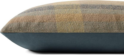 Loloi Chris Loves Julia Andi Collection PCJ0034 Yellow/Blue 12'' x 27'' Cover w/Poly Pillow