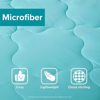 Comfort Spaces Vixie Reversible Comforter Set - Trendy Casual Geometric Quilted Cover, All Season Down Alternative Cozy Bedding, Matching Sham, Aqua/Gray, Full/Queen 3 piece