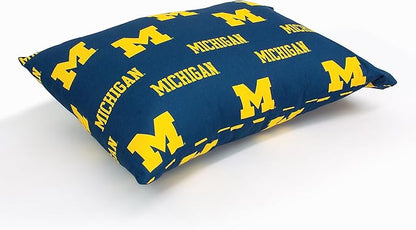 College Covers Everything Comfy Michigan Wolverines Pillowcase Pair, Standard, 20" x 30", Includes 2 Pillowcases