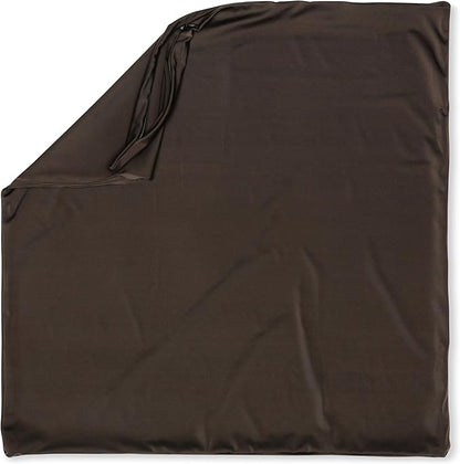 PILLOWY 22"x22" Throw Pillowcases (Cover Only) - 85/15 Nylon, Spandex - Luxurious, Silky, Stretchy & Soft - 1Pcs Solid Color - A Perfect Choice for Couch Chairs Sofa Bed Adult or Kids Bedroom, Black