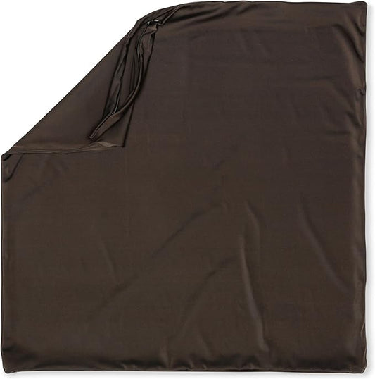PILLOWY 22"x22" Throw Pillowcases (Cover Only) - 85/15 Nylon, Spandex - Luxurious, Silky, Stretchy & Soft - 1Pcs Solid Color - A Perfect Choice for Couch Chairs Sofa Bed Adult or Kids Bedroom, Black
