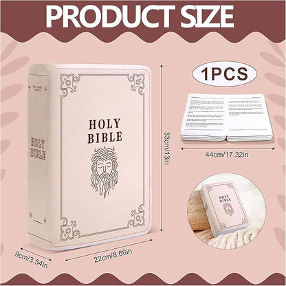 Holy Bible Pillow，Christian Gifts，Bible Plush，Cozy Faith Bible Pillow (Pink)