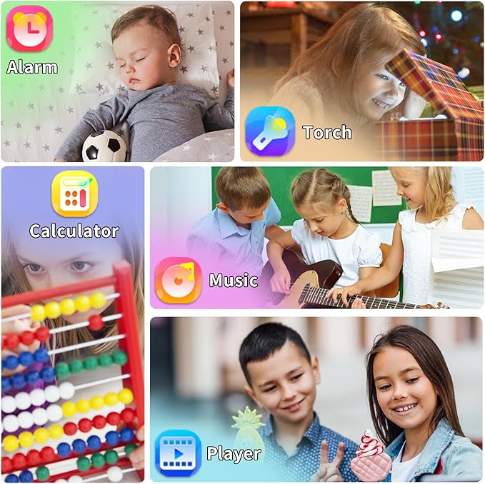 Smart Watch for Kids, Kids Smart Watch with 39 Puzzle Games Camera Video Recorder Music Alarm Calculator Calendar Flashlight Pedometer Birthday Gift Educational Toys for 3-12 Year Old Boys Girls
