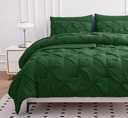 California King Comforter Set - 7 Piece - All Season Luxury Bed in a Bag for Bedroom - Cal King Bedding Sets with Comforter, Sheets, Pillowcases & Shams - Ultra-Soft, Warm & Cozy Bed Set - Olive Green | Luxury drape, Ultra soft feel, Balanced warmth, F...