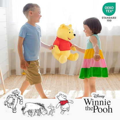 Jay Franco Disney Winnie The Pooh Pillow Buddy - Super Soft Polyester Microfiber, 16 inches (Official Disney Product)