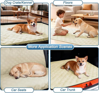 hyha Waterproof Dog Blanket, Reversible Pet Bed Blanket, Soft Sofa Couch Cover for Dogs Washable, Waterproof Pet Couch Covers for Sofa Puppy Cats Furniture Protector(30"x70", Beige/Beige)