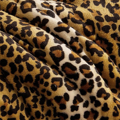 Petrichor Leopard Velvet Flannel Queen Comforter Set-Cheetah Print Western Blanket,Luxury Fuzzy Heavy Bedding Set, 3 Pieces Plush Winter Bed Set with Comforter (90"x90") & 2 Pillow Shams (20"x26")