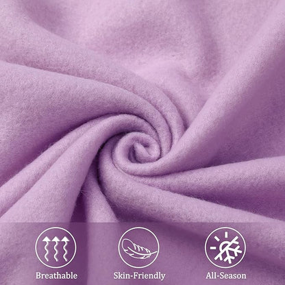 Kinlop Fleece Blanket Bulk 60 x 50 Inch Soft Lightweight Fleece Cozy Blanket Warm Throw Plush Pet Throw for Bed Couch Sofa Home Office Wedding Gifts Travel Camping(Purple)