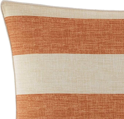 Tommy Bahama - Throw Pillow, Ideal for Bed or Couch, Striped Design, Cozy Home Essentials (Palmiers Dark Orange, 18" x 18")