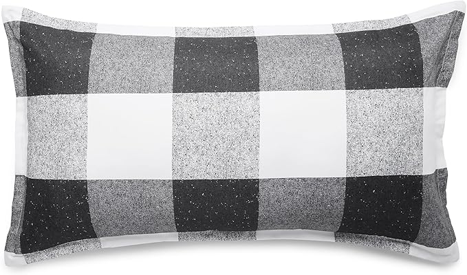 Amazon Basics Lightweight Microfiber Checkerboard Comforter Set, 3-Piece, King, Black/White