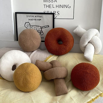 Caramel Ball Shaped Plush Pillow,Cute Soft Waist Rest Cushion,Home Decorative Throw Pillow Used to Add Comfort and Style to A Couch,Sofa,Or Living Room.