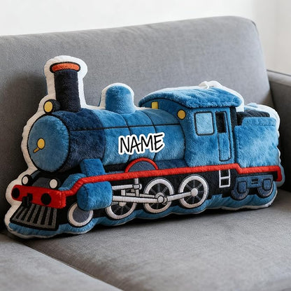 Custom Small Train Shaped Pillow Personalized Double-Sided Printed Cute Pillow Customized Christmas Party Commemorative Gift Sofa Decorative for Boys and Girls 8-32in