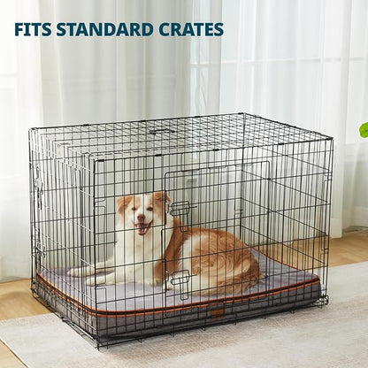 Memory Foam XL Dog Bed - 4” Thick Orthopedic Beds for Extra Large Dogs - Waterproof Dog Bed with Removable Washable Cover & Wrap-Around Zipper - Ultimate Comfort and Easy Maintenance
