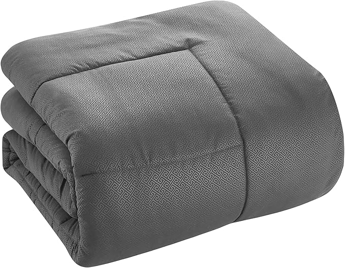 Sweet Home Collection 8 Piece Comforter Set Bag with Greek Key Design, Case Pack (Pack of 3)