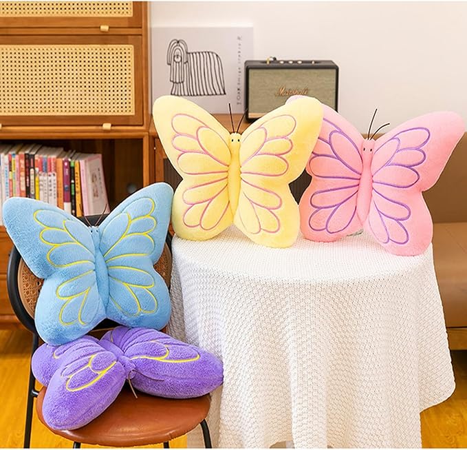 Butterfly Pillow Cute Butterfly Decorative Throw Pillows Cushion 16 x 12 inch for Women Room Home Garden Sofa Couch Purple