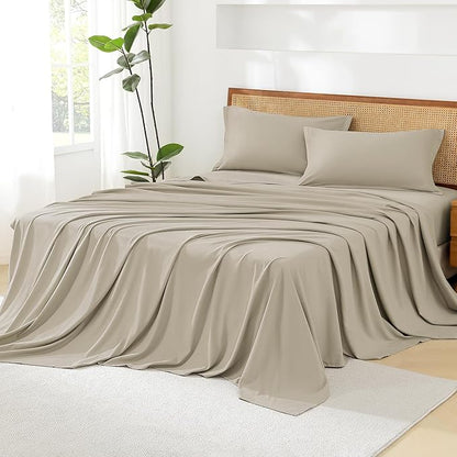 Litanika Light Hazel California King Size Comforter Set with Sheets - 7 Pieces Bed in a Bag California King Boho Tufted Complete Bedding Sets with Comforter, Sheets, Pillowcases & Shams
