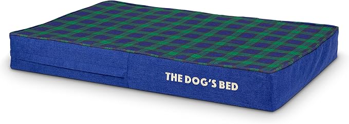 The Dog’s Bed Orthopedic Memory Foam Dog Bed Mattress, Oxford Fabric, Black Watch Tartan, M, 4 Inch