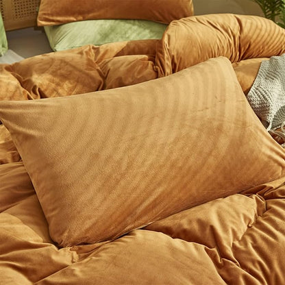 Pureant Pumpkin Comforter Set Full Burnt Orange Velvet Bedding Comforters Women Girls Solid Terracotta Aesthetic Flannel Quilts Soft Warm Light Caramel Plush Blanket Sherpa Luxury Shaggy Cinnamon Bed
