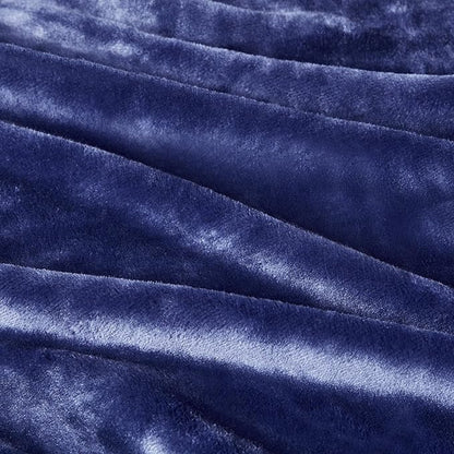 Basics Throw Blanket, Ultra-Soft Flannel Fleece Blanket, Lightweight Cozy for Couch Sofa Bedroom, Fade-Resistant Fabric, 50 x 60 Inches, Navy