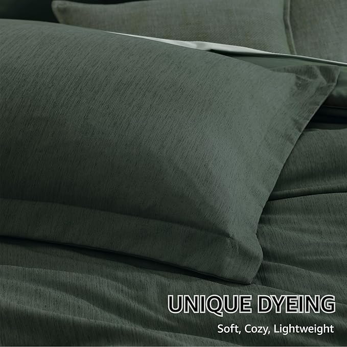 Monbix Full Size Comforter Set, Deep Forest Bedding Comforter for Full Size Bed Set Reversible, Bedding Sets Full 7 Pieces, Cationic Dyeing Bed in a Bag with Comforter, Sheets, Pillowcases & Shams