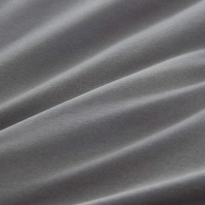 Houseri Dark Grey Comforter Set - Full Size Deep Comforter Quilt for Teen Boys & Girls - Minimalist Soft Solid Grey Bed Blanket
