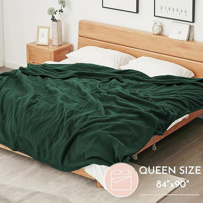 Electric Heated Blanket Queen Size 84"x90" Microplush Cover Blanket 4 Heat Settings & 10 Hours Auto Off, Cozy & Breathable, Warm All Night, Grass Green