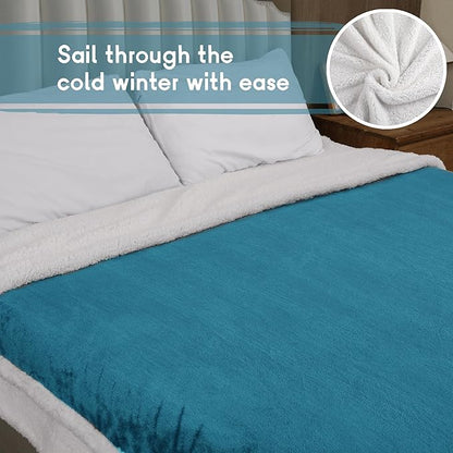 Heated Blanket Electric Blanket Full Size 72''x84'' with 9 Heating Levels, 1-10 Hour Auto Shut Off, Machine Washable, Flannel & Sherpa Soft Warming Blanket for Couch, Bed, Office - Dark Green