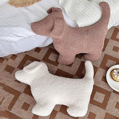 Animals Shaped Throw Pillow for Bed,Home Decorative Pillows for Bedroom Aesthetic,Soft Dog Pillow for Couch,Handmade Living Room Throw Pillow