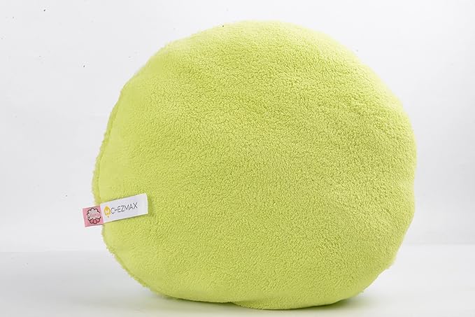 ChezMax Macaron Pillow Plush Back Bolster Cushion Microbead Throw Pillow Case Round Seat Cushion Home Decor Pillow for Sofa Bedroom Office Dormitory Car 14.5" Gradient Green