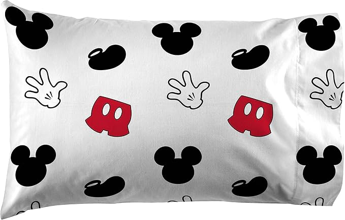 Jay Franco Disney Mickey Mouse Cute Faces 5 Piece Full Bed Set - Includes Comforter & Sheet Set - Super Soft Fade Resistant Polyester - (Official Disney Product)