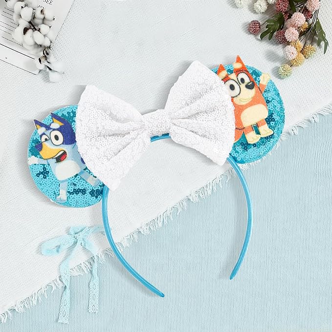 Mouse Ear Headbands,Sparkle Mouse Ears Headband for Women Girls Cartoon Princess Costume Cosplay Decoration