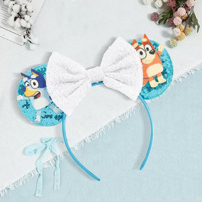 Mouse Ear Headbands,Sparkle Mouse Ears Headband for Women Girls Cartoon Princess Costume Cosplay Decoration