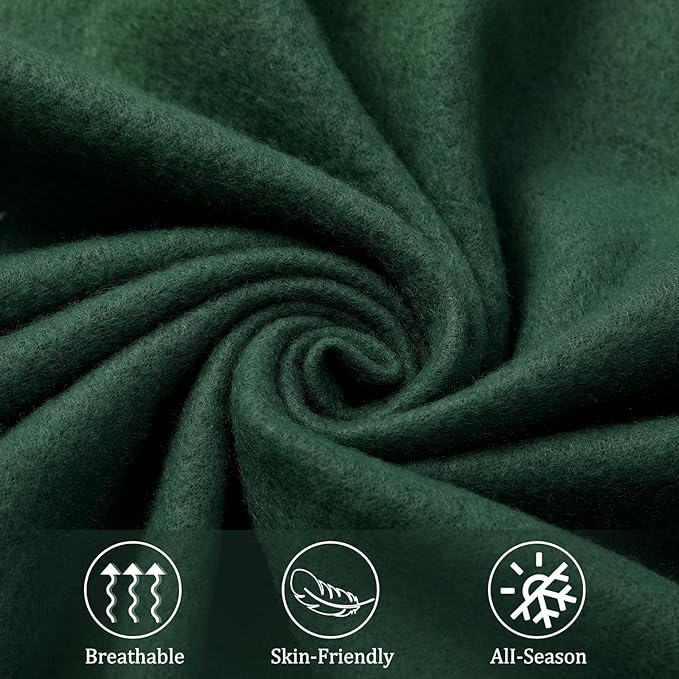 Kinlop Fleece Blanket Bulk 60 x 50 Inch Soft Lightweight Fleece Cozy Blanket Warm Throw Plush Pet Throw for Bed Couch Sofa Home Office Wedding Gifts Travel Camping(Green Tones)