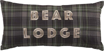 Donna Sharp Throw Pillow - Bear Panels Lodge Decorative Throw Pillow with Bear Design - Rectangle
