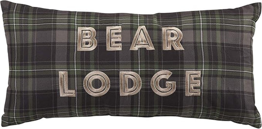 Donna Sharp Throw Pillow - Bear Panels Lodge Decorative Throw Pillow with Bear Design - Rectangle