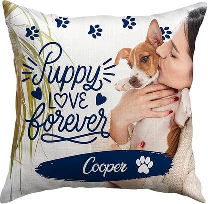 Ships Next Day, Made in USA - Personalized Pet Memorial Pillow for Cats & Dogs - Memorial Gift for Loss of Dog - Pet Memorial Gift - Sympathy Gifts - Dog Remembrance Pillow - Unique Keepsake v2(18x18)