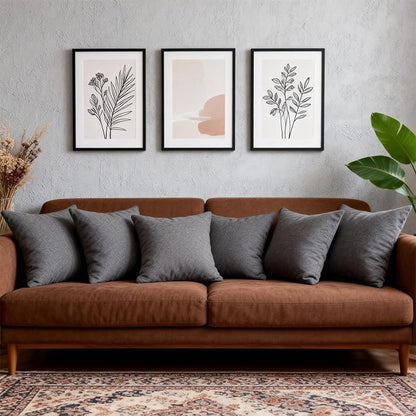 Decorative Couch Pillow Covers SofaThrow pillows with inserts included Bohemian-Style Country Cushion Cover Suitable for Beds, Sofas, Living Rooms, and Home Decor 2pack 18X18 inch.(Seagull Grey)