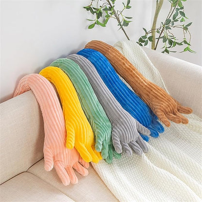 Cute Palm Pillow Simulation Palm Plush Pillow Soft Sofa Bed Pillow Funny Bedroom Decoration Office Chair Cushion (31.4in, Pink)