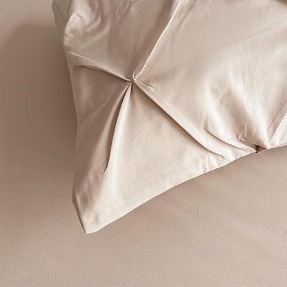 Maple&Stone California King Comforter Set, 7 Pieces Cal King Bed Set, Pinch Pleat Bed in a Bag Bedding Set with Comforter, Sheets, Pillowcases & Shams - Beige