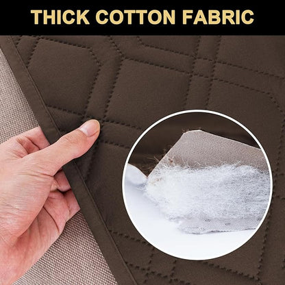 PrinceDeco Waterproof Dog Blanket Replacement Dog Bed Cover with Anti-Slip Back Washable Large Pet Couch Cover for Furniture Bed Couch Sofa(52x82 Inch,Brown)
