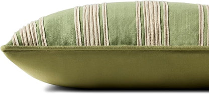 Loloi Chris Loves Julia Verona Collection PCJ0033 Green 13'' x 21'' Cover w/Poly Pillow